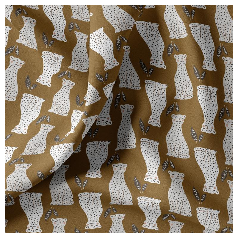 Printed Cotton AMAOU Tawny / Charcoal